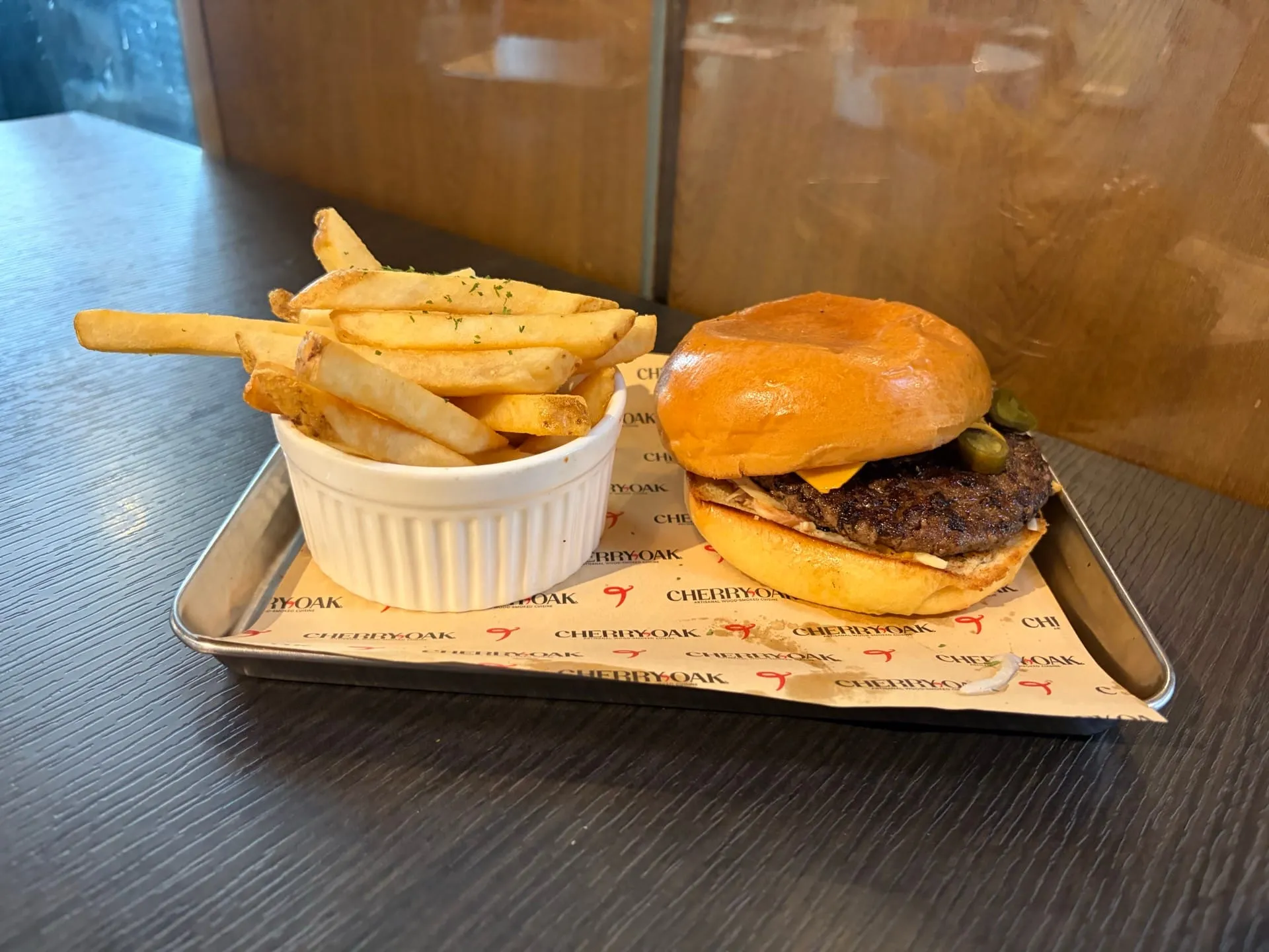 Australian Wagyu Burger at Cherry Oak