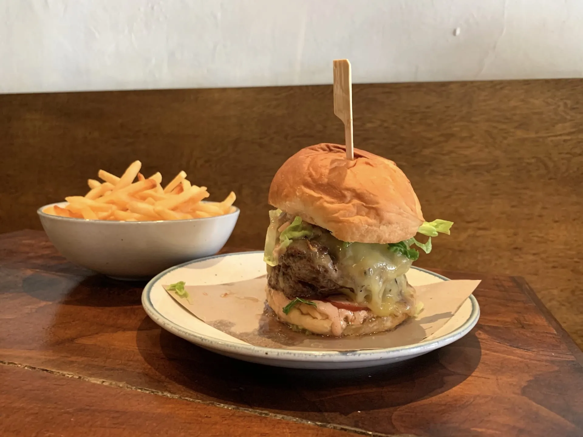 Double Cheese Burger at Moosehead