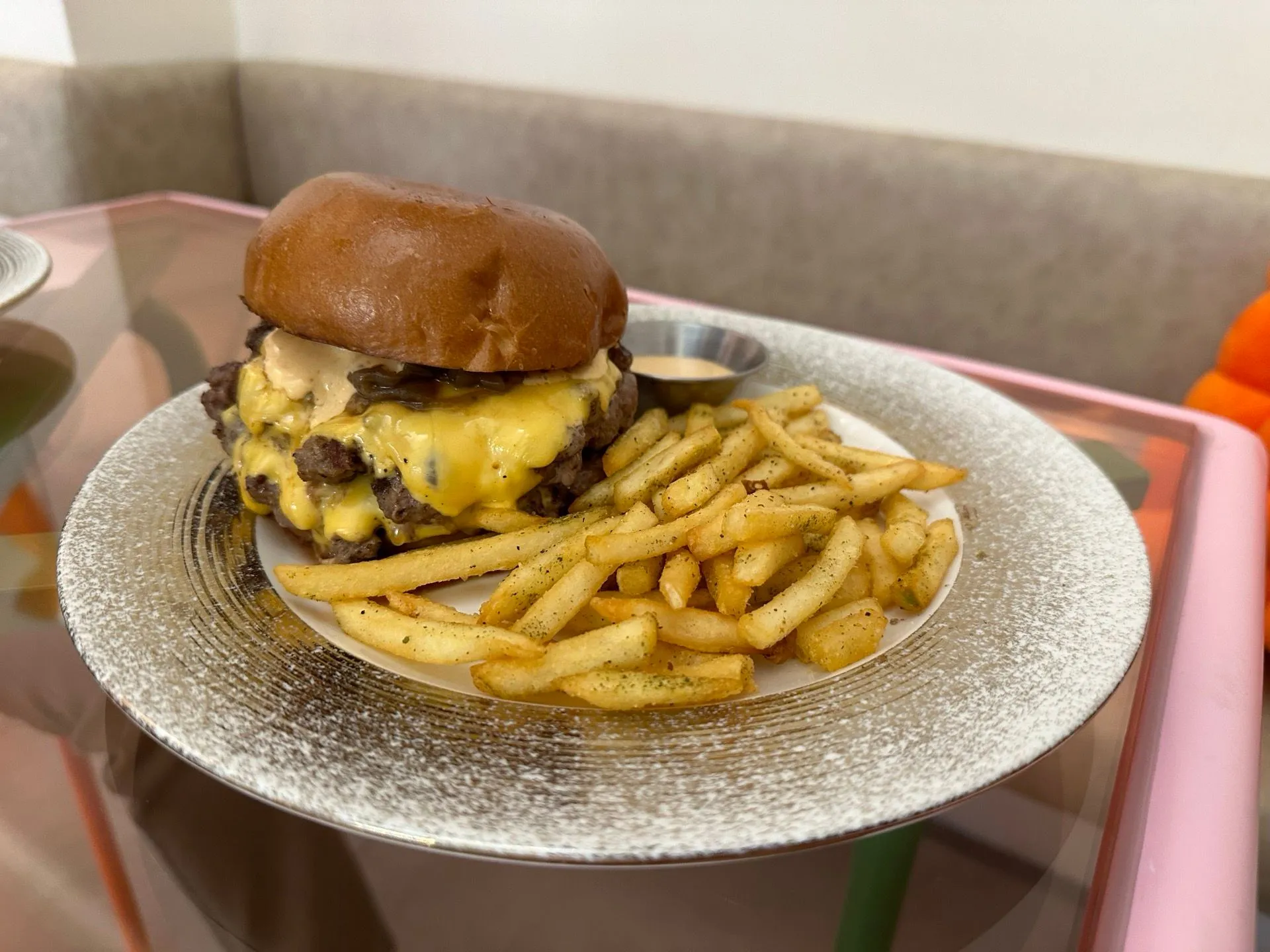 Double Cheese Burger at White Shades