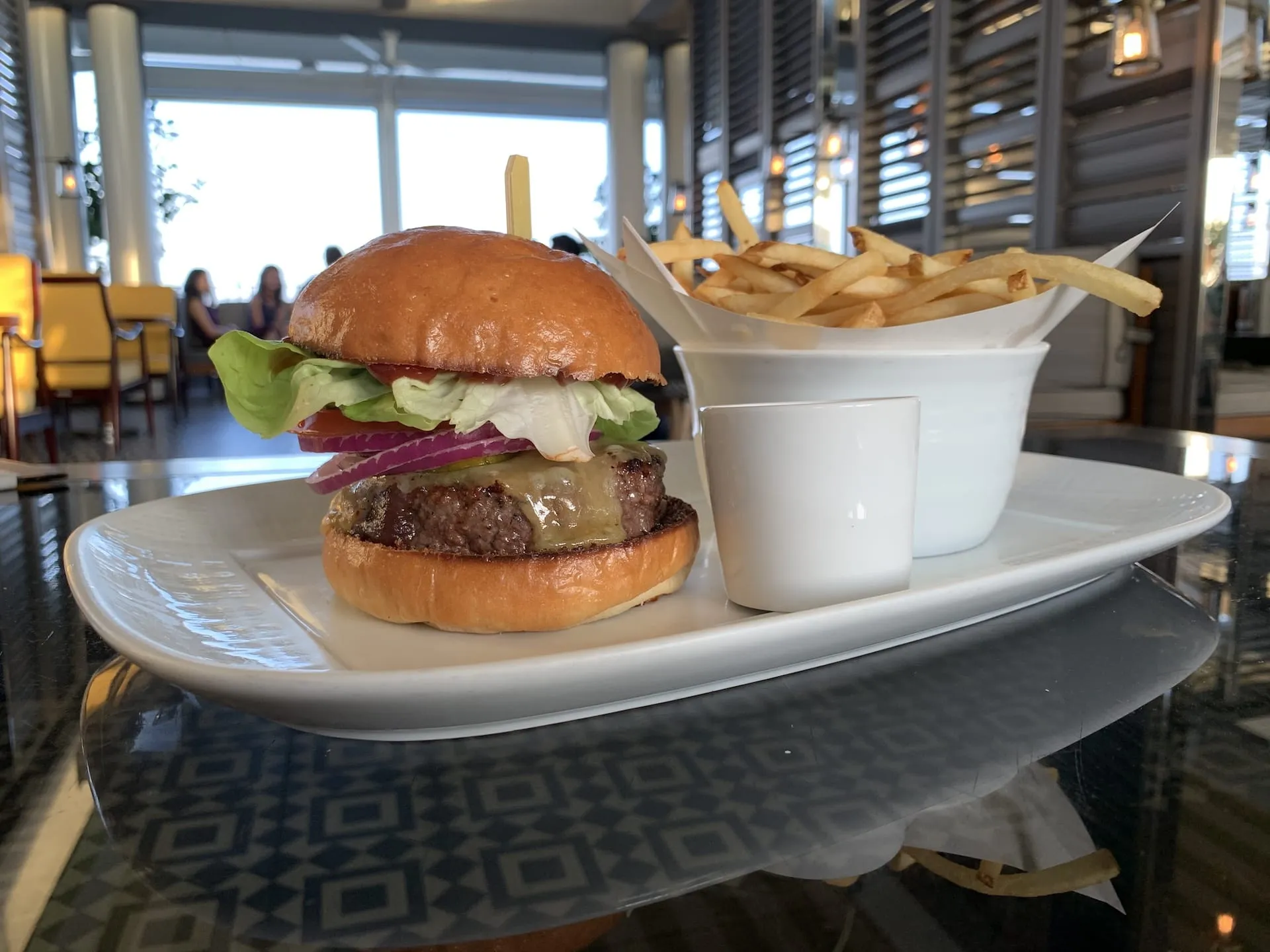 Grilled Angus Beef Burger at Spago Bar & Lounge