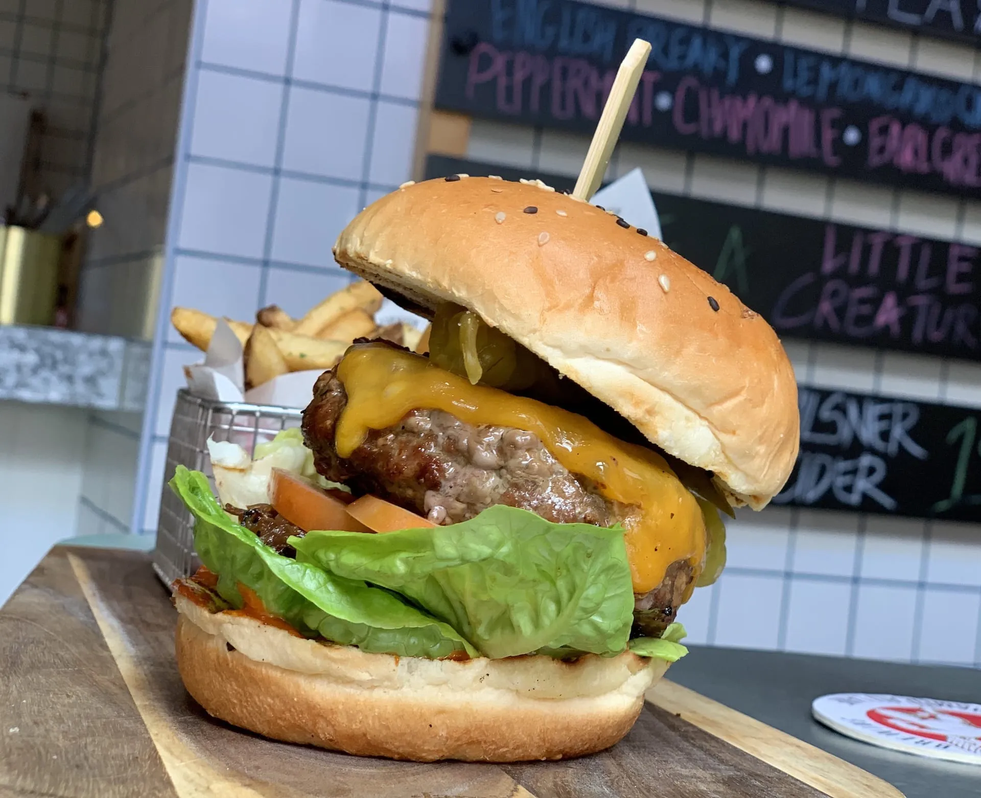 The Little Creature Burger at Little Creatures Brewery