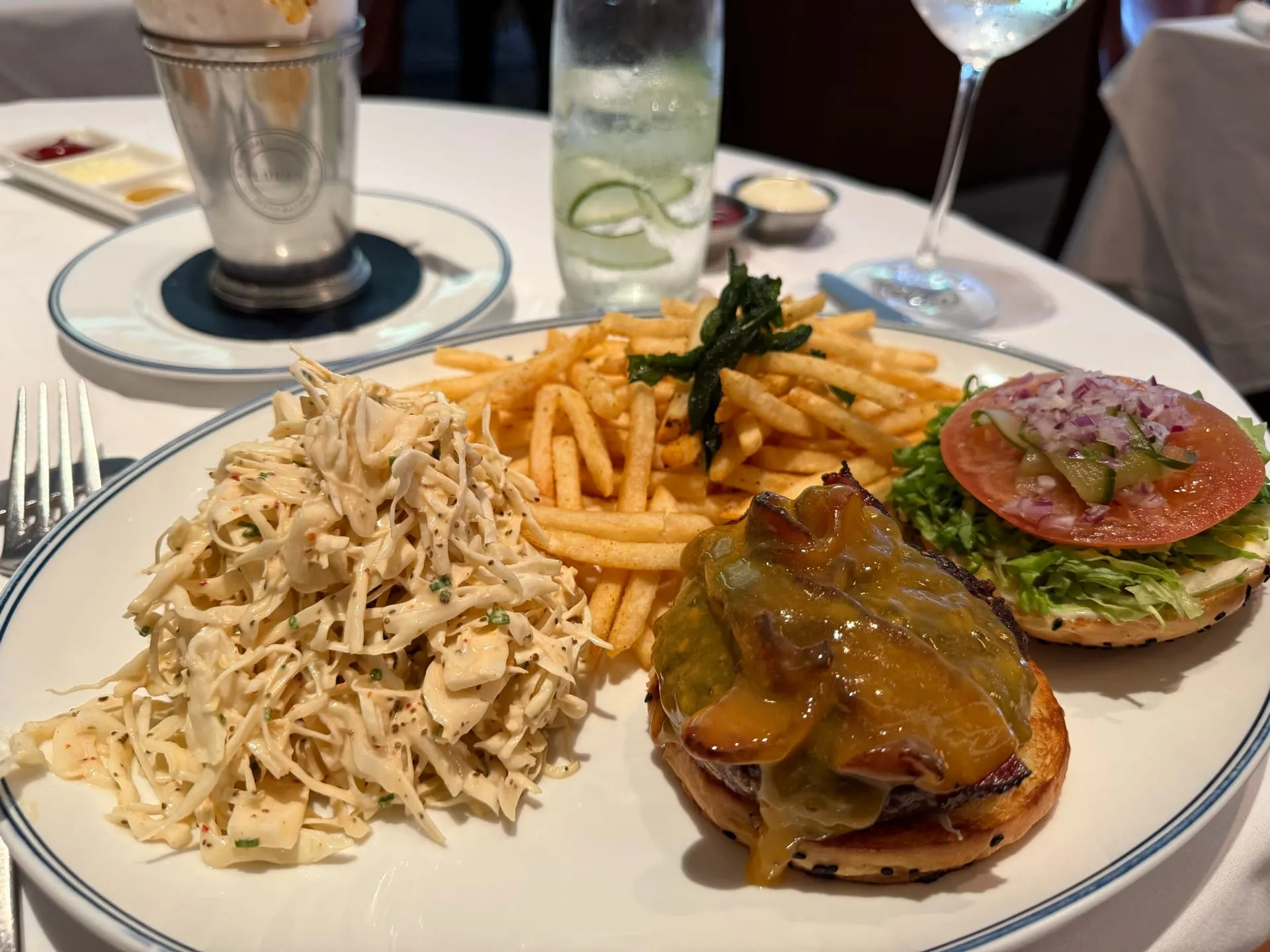 Luke's Blue Label Burger at Luke's Oyster Bar & Chop House