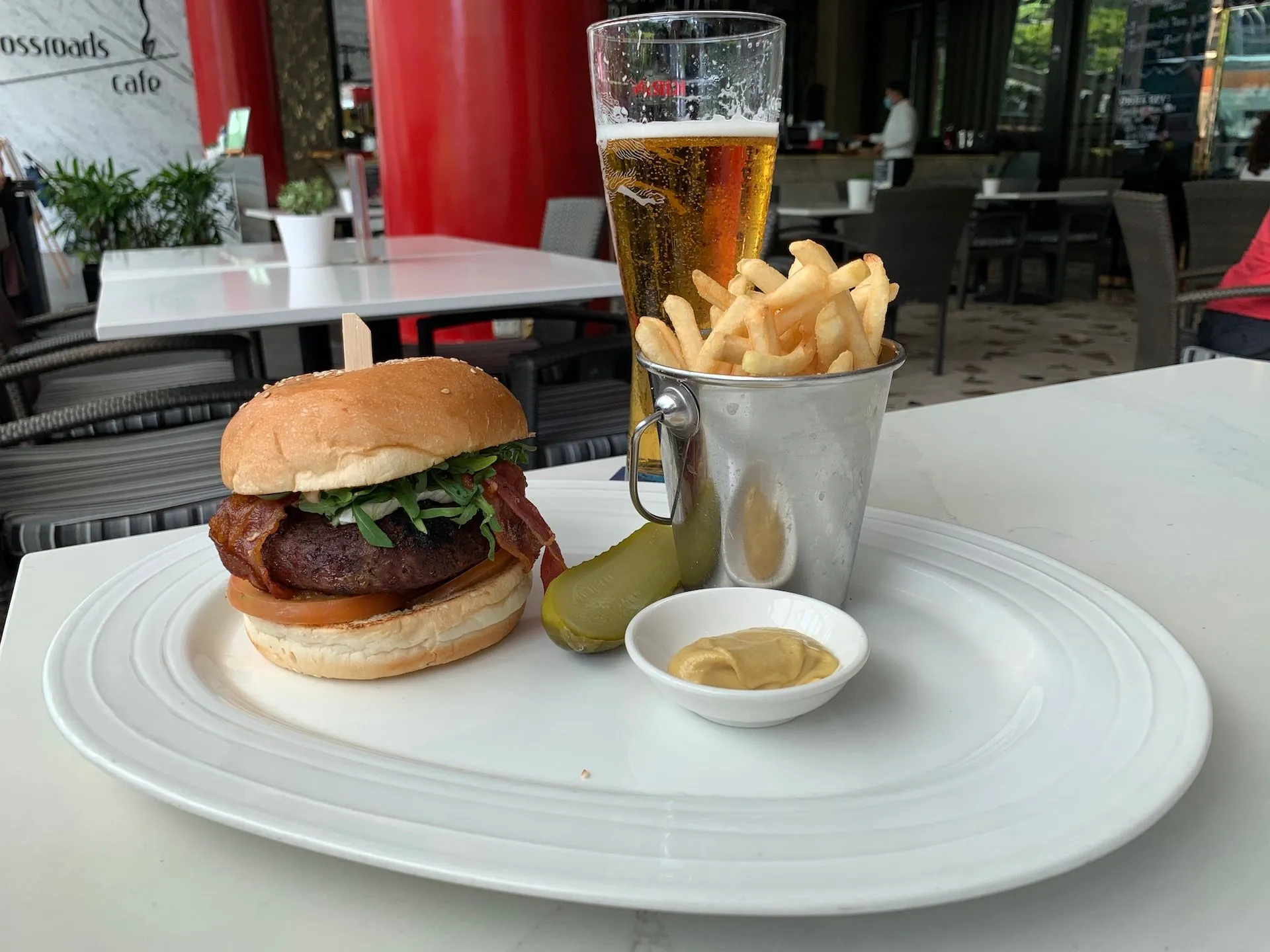 Marriott Burger at Crossroads Cafe