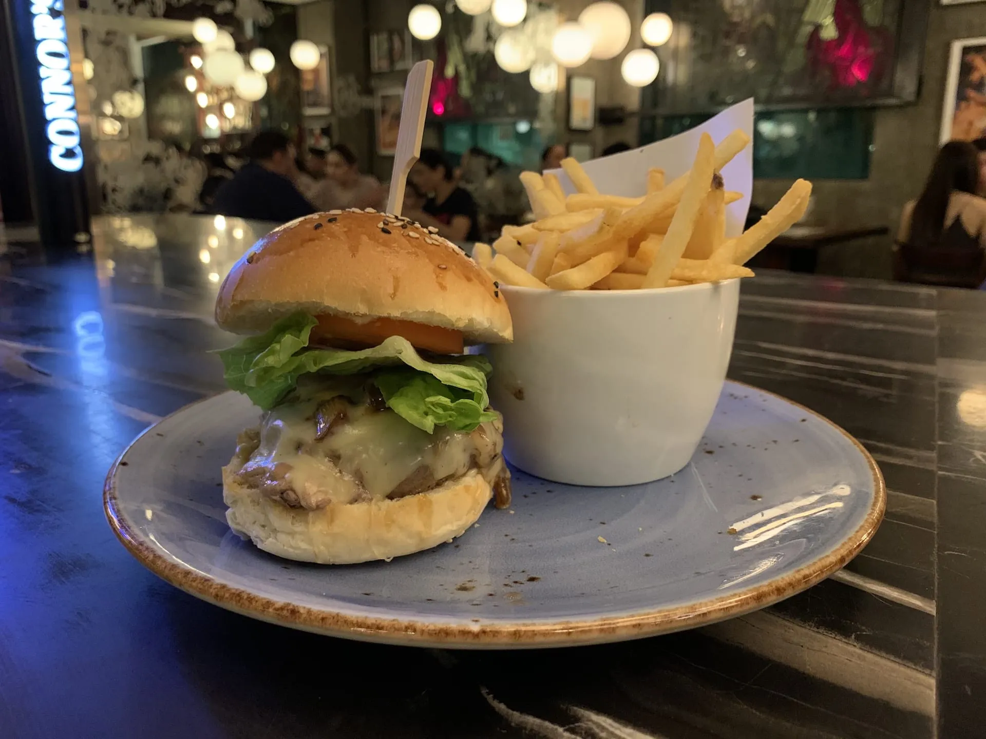 Nassim Hill Classic Burger at Nassim Hill Bakery Bistro